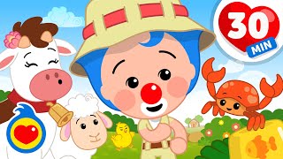 Como os animaizinhos 🐒 🐸 🦀 e muito mais! | 30 minutos de Música Infantil com Um Herói do Coração ❤️