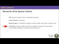 Components of a Speech Outline