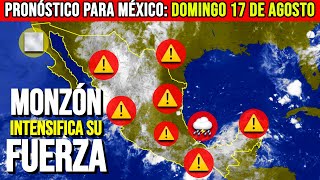 🌧️ Hoy se presentarán lluvias muy fuertes en varias entidades...