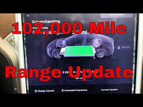 Tesla Range Degradation 102000 Miles 5 Yr 2Wk Ownership W/Chart