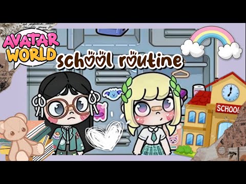 ✨🤎 aesthetic avatar world school routine 🏠🧸 || AVATAR WORLD || cute game || roleplay