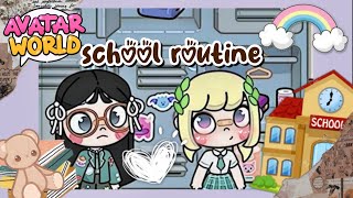 ✨🤎 aesthetic avatar world school routine 🏠🧸 || AVATAR WORLD || cute game || roleplay