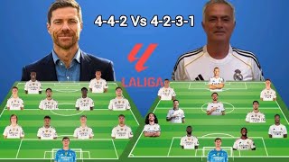 Real Madrid Potential Difference Line up with Transfer ~ 4-4-2 Vs 4-2-3-1  Under Mourinho & Alonso 