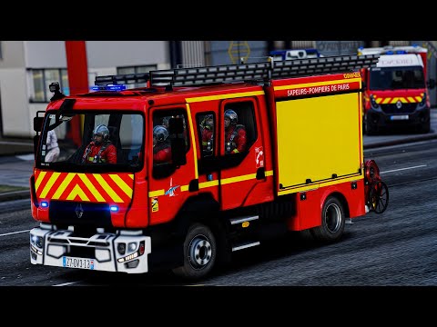 [GTA 5] DÉPART POUR FEU AVEC LES POMPIERS DE PARIS | POMPIERS DE PARIS  #91