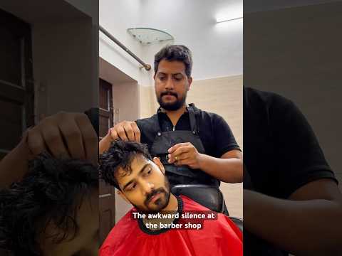 The awkward silence at the barber shop #shorts