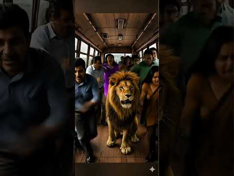 El león salvó a todos los pasajeros.
