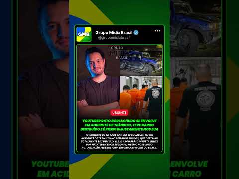 Youtuber Rato Borrachudo se envolve em AC1D3NT3 de trânsito, e é PR3S0 injustamente nos EUA