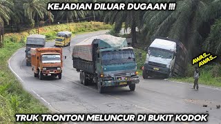 Kejadian Diluar Dugaan !!! Truk Tronton Nyaris Meluncur Di Tanjakan Bukit Kodok