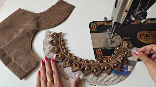 Latest Blouse Design || Blouse || Cutting And Stitching Back Neck Blouse Design || Blouse Designs
