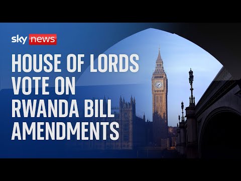 Watch live: House of Lords votes on Rwanda bill amendments