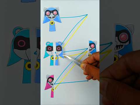 Sprunki OC Hue Phase 4 line matches Challenge #incredibox #sprunki #paperart
