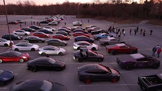 2024 Maryland Tesla Club Light Show - 190 cars new US record!