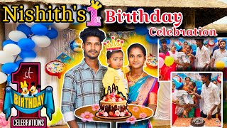 😍Nishith's 1st Birthday Celebration🎂|இப்படி நடக்கும்னு எதிர்பாக்கல❗|Gowthamindhu|#trending #viral