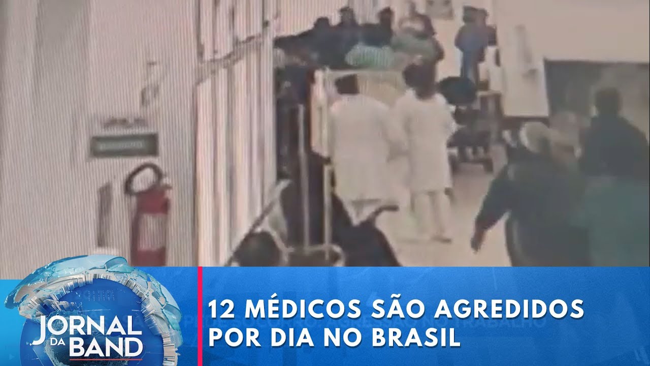 Segundo levantamento, 12 médicos são agredidos por dia no Brasil | Jornal da Band