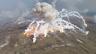 HUGE EXPLOSION AS UKRAINE OBLITERATE TWO MAJOR RUSSIAN AMMO AND DRONE DEPOTS || 2025