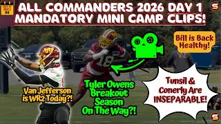 😳Van Jefferson = WR2?! 🎥WSH 2026 MiniCamp Day-1 Highlights! Tunsil & Conerly Are INSEPARABLE! 📈Owens