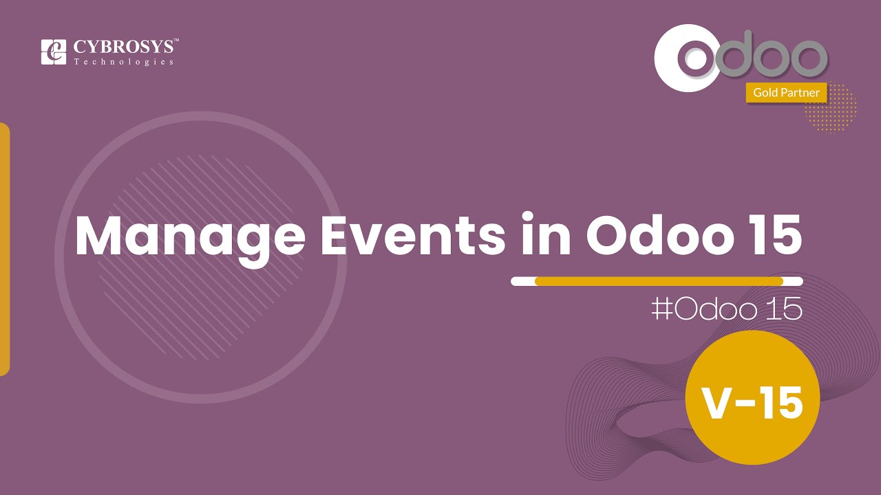 Manage Events in Odoo 15 | Manage online & on-site Events | Odoo 15 Enterprise Edition | 16.11.2021

Every industry or organization will have to manage one or the other event. It can be a meeting, an annual day celebration, or a ...