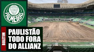 PALMEIRAS DEVE JOGAR PAULISTÃO TODO FORA DO ALLIANZ PARQUE? INÍCIO DA TROCA DE GRAMADO