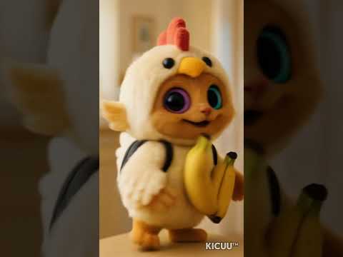 KiCUU loves chicken banana 🍌 #kicuu #plush #kawaii #かわいい#lofimood #cute #ai #chicken #banana