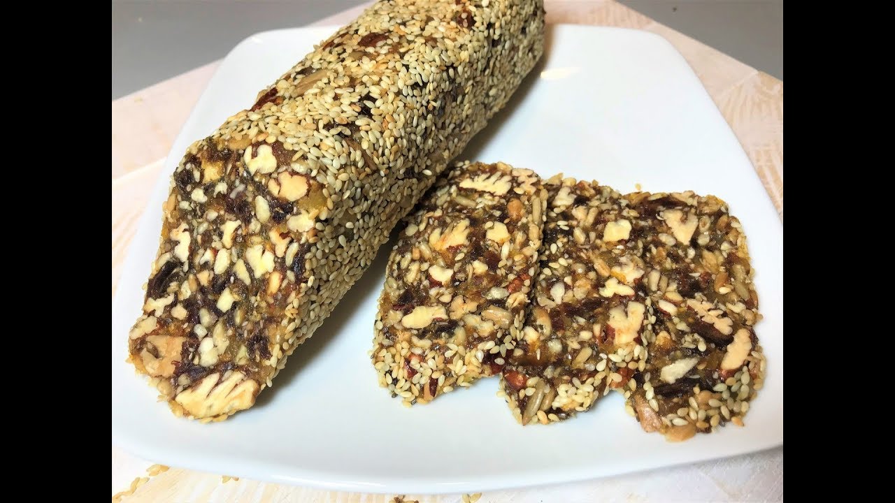 КОЛБАСКА ИЗ СУХОФРУКТОВ И ОРЕХОВ к чаю очарует Всех! Без выпечки и без заморочек!