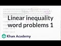 Solving Linear Inequality Word Problems
