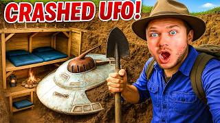 We Found an ALIEN UFO Under Our MUD FORT (Primitive Survival Building)