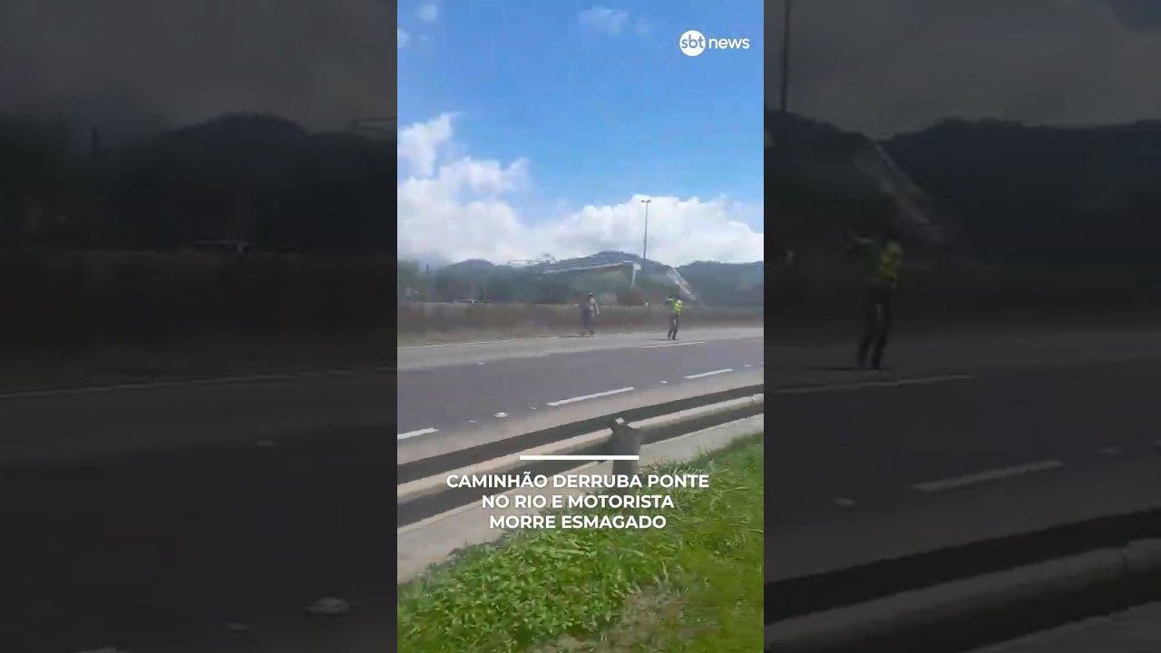 Caminhão derruba ponte no Rio e motorista morre esmagado TV Online Caminhão derruba ponte no Rio e motorista morre esmagado
