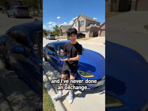 My Car’s FIRST EVER Oil change… #shorts #cars #carshorts #brz #oilchange
