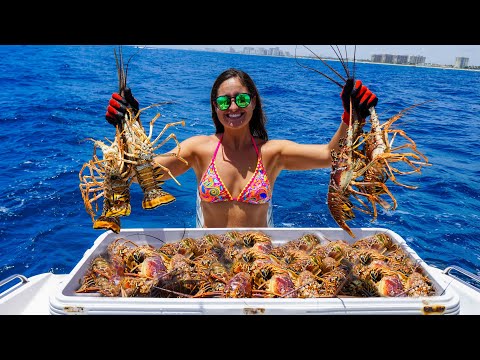 DIVING for LIMITS of LOBSTER!! Catch, Clean, & Cook!! Florida Mini Season