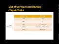 Exploring German Coordinating Conjunctions