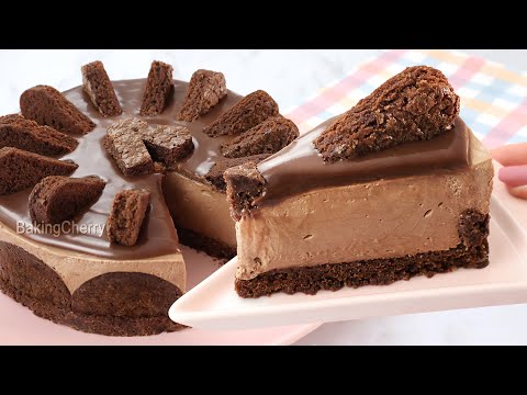 Your New Favorite Chocolate Dessert! Chocolate Mousse Cake with Brownie Crust