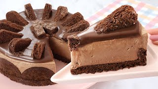 Your New Favorite Chocolate Dessert! Chocolate Mousse Cake with Brownie Crust