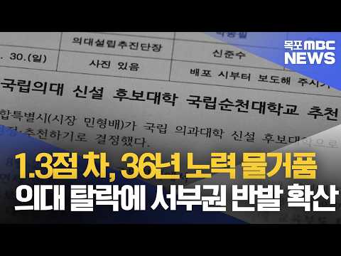 "1.3점 차로 36년 <strong>노력</strong> 물거품"..서부권 반발 확산