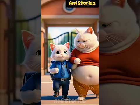 Everyone Laughed On Cat's Dad | From Fat to Fab! ?? #ai #cartooncat #cat #sad #meow #shortsfeed