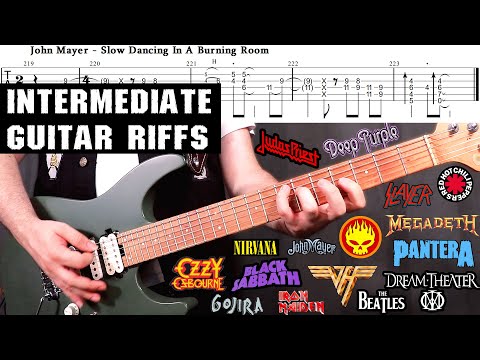 30 Must-Know Intermediate Guitar Riffs With TABS