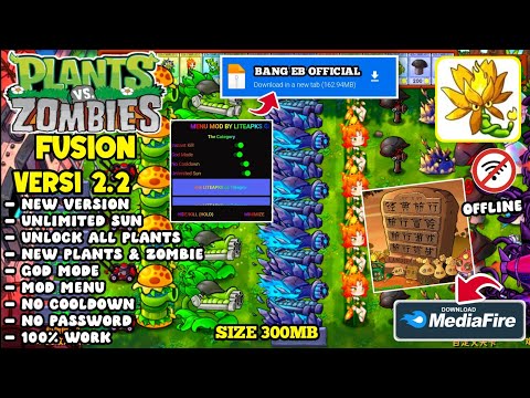 Update!! Plants VS Zombies Fusion Mod Menu Versi 2.2 Terbaru 2025 - No Password & Unlock All Plants