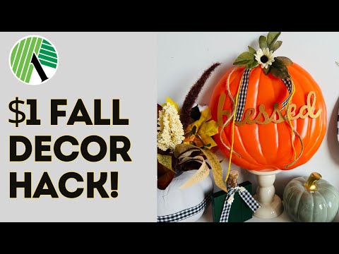 DIY Fall Decor Using a $1 Plastic Plate | Beautiful Wall Hanging & Mantle Decor