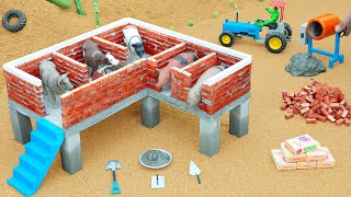 Heavy rain, landslide in cowshed - scientific project to build 2-storey cowshed with bricks
