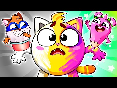 Find My Colour | Funny Drawing Pencils 🌈 Funny Kids Songs 🐱🐨🐰🦁 And Nursery Rhymes by Baby Zoo