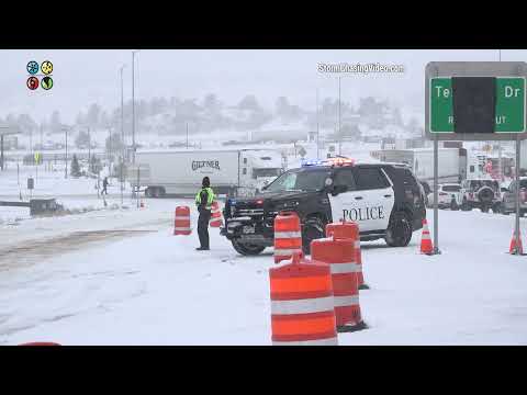 Prolonged Snow Storm Creates Road Chaos- Colorado Springs, CO