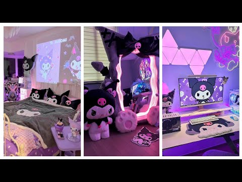 Kuromi Room Makeover 💜Kuromi cute stuff haul   #cindyasmr