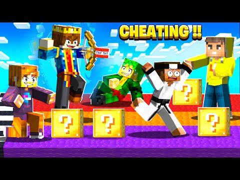 I SECRETLY CHEATED IN LUCKY BLOCK RACE 😂