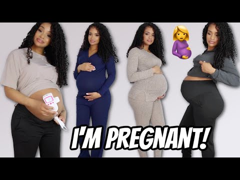 I'M PREGNANT!! 🤰 Temu Maternity Try On Haul + Hearing Baby's Heartbeat!