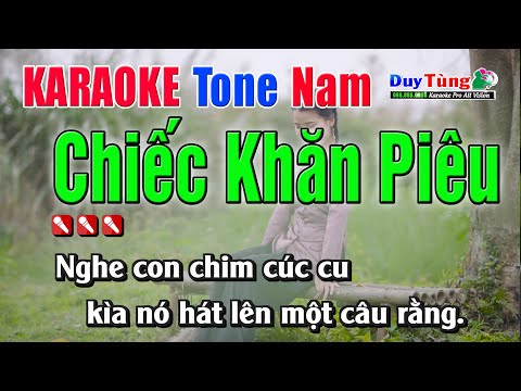 Karaoke || Chiếc Khăn Piêu – Tone Nam || Nhạc Sống Duy Tùng