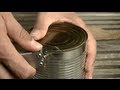 How can I open a can with a pocket knife? - Video on opening a can with a pocket knife