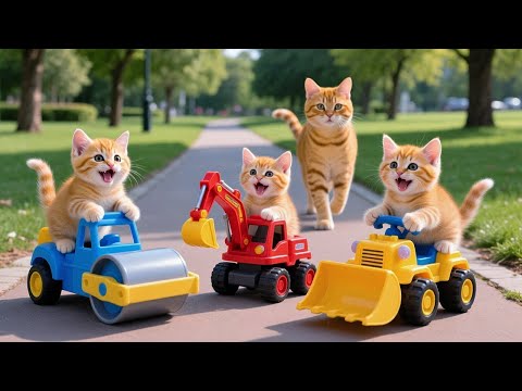 Mama Cat Trims Fur on the Farm and Makes Tiger Hat For Kittens At Home🐾🎩🐯