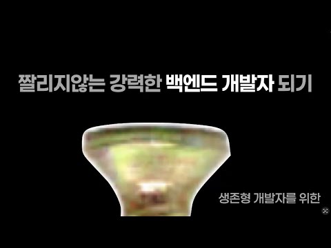 짤리지않는 강력한 백엔드 개발자 되기