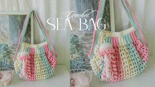 Crochet Sea Bag🌊 Hướng dẫn móc túi xách họa tiết lưới đi biển xinh xinh🌊 Vyvascrochet