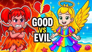 [🐾paper dolls🐾] Evil Demon Girl Jealous of Angel Rapunzel’s Magic Wings - DIY Arts & Paper Crafts