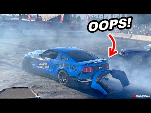 Mustang Crashes Doing Tandem Drifting!